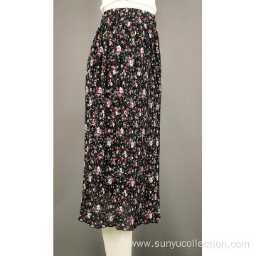 ladie's woven chiffon long skirt